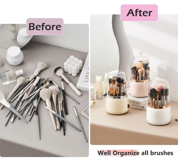 ORGANIZADOR DE BROCHAS GIRATORIO 💄✨